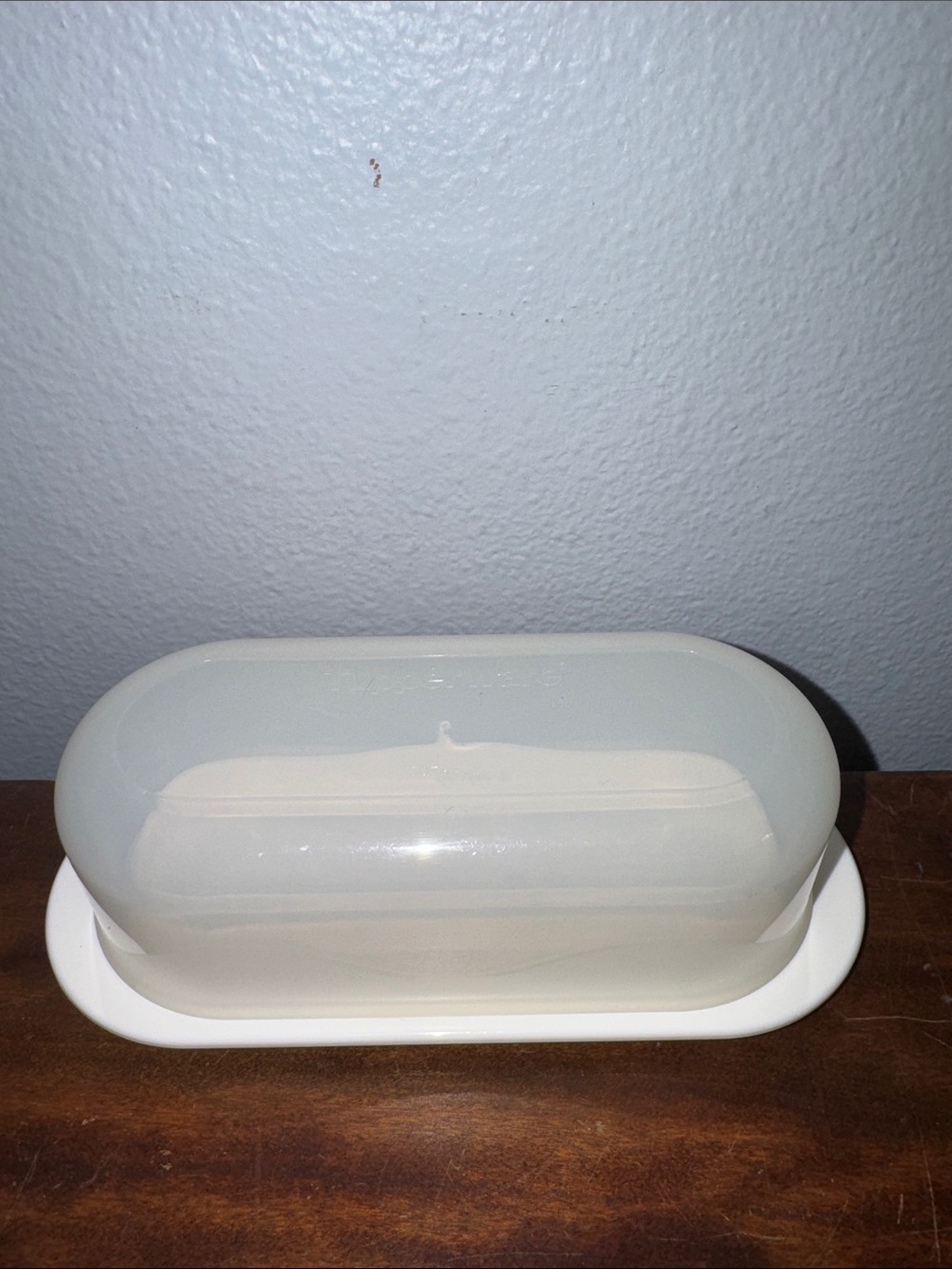 Tupperware White Plastic 1 Stick Butter Dish